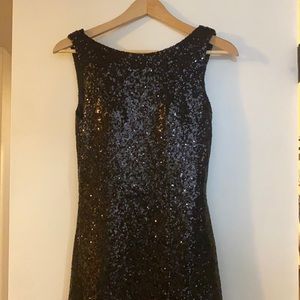Christina Wu black sequin gown